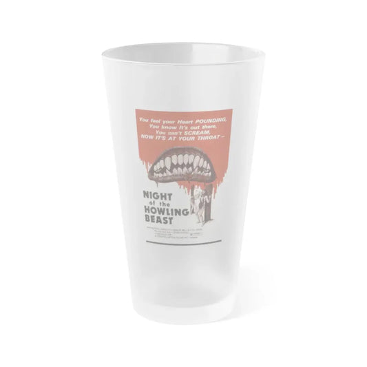 NIGHT OF THE HOWLING BEAST (WEREWOLF AND THE YETI) 1975 Movie Poster - Frosted Pint Glass 16oz 16oz Frosted - Go Mug Yourself
