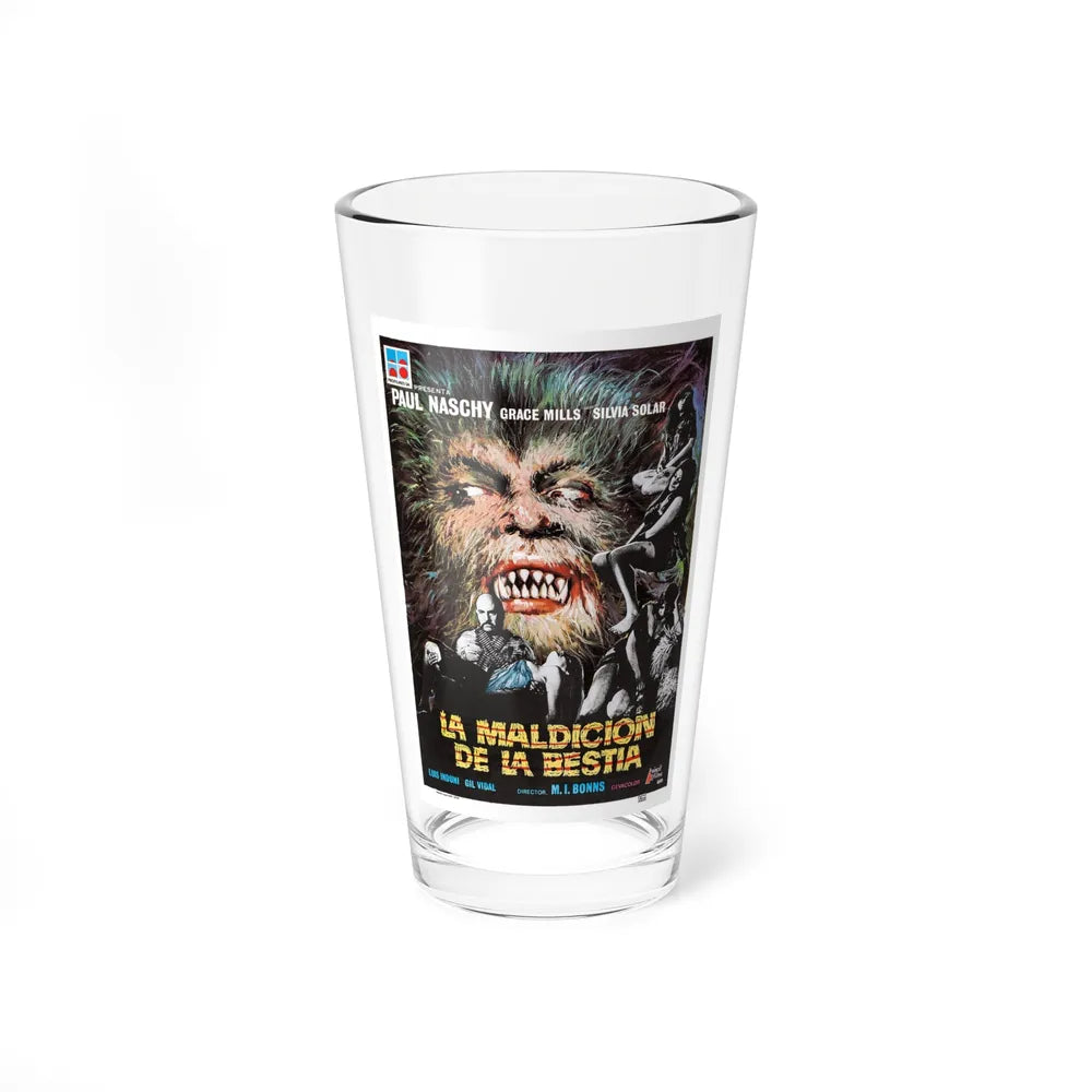 NIGHT OF THE HOWLING BEAST (WEREWOLF AND THE YETI) SPANISH 1975 Movie Poster - Pint Glass 16oz-16oz-Go Mug Yourself