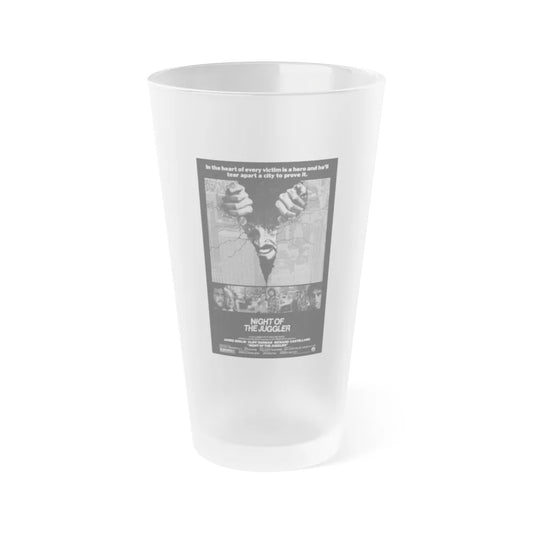 NIGHT OF THE JUGGLER 1980 Movie Poster - Frosted Pint Glass 16oz-16oz-Frosted-Go Mug Yourself