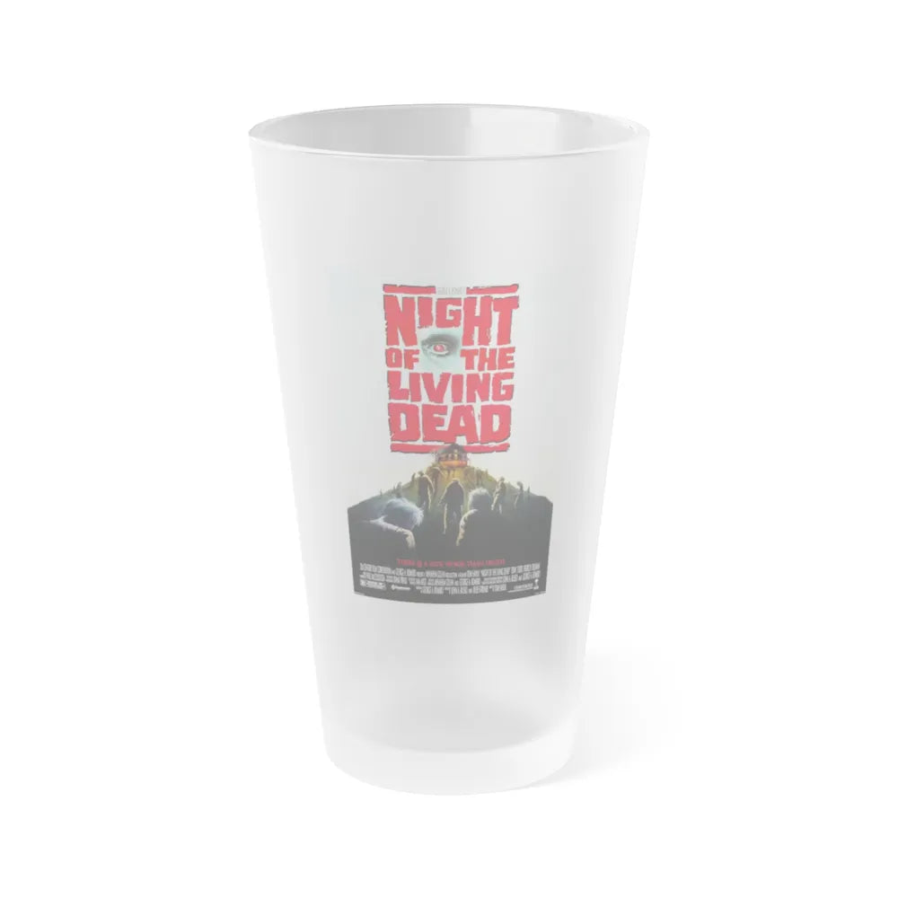 NIGHT OF THE LIVING DEAD 1990 Movie Poster - Frosted Pint Glass 16oz-16oz-Frosted-Go Mug Yourself