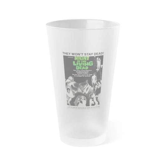 NIGHT OF THE LIVING DEAD (2) 1968 Movie Poster - Frosted Pint Glass 16oz-16oz-Frosted-Go Mug Yourself