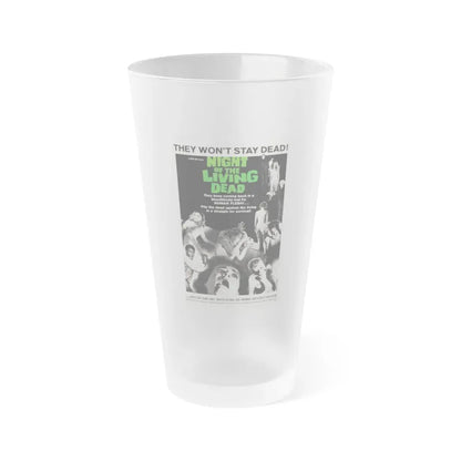 NIGHT OF THE LIVING DEAD (2) 1968 Movie Poster - Frosted Pint Glass 16oz 16oz Frosted - Go Mug Yourself