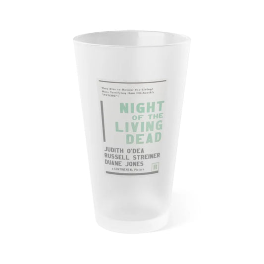 NIGHT OF THE LIVING DEAD (5) 1968 Movie Poster - Frosted Pint Glass 16oz-16oz-Frosted-Go Mug Yourself