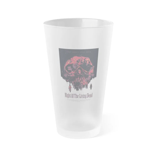 NIGHT OF THE LIVING DEAD (8) 1968 Movie Poster - Frosted Pint Glass 16oz-16oz-Frosted-Go Mug Yourself