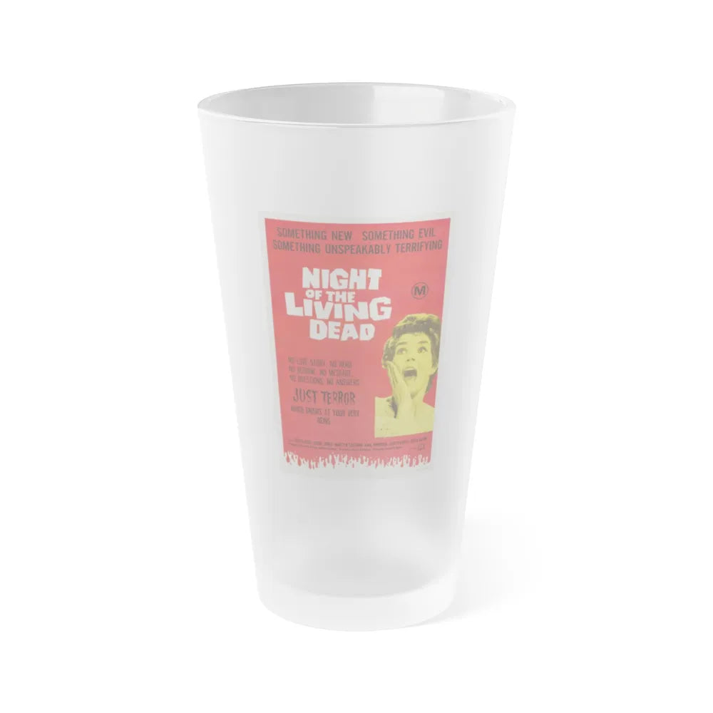 NIGHT OF THE LIVING DEAD (AUSTRALIA) 1968 Movie Poster - Frosted Pint Glass 16oz-16oz-Frosted-Go Mug Yourself