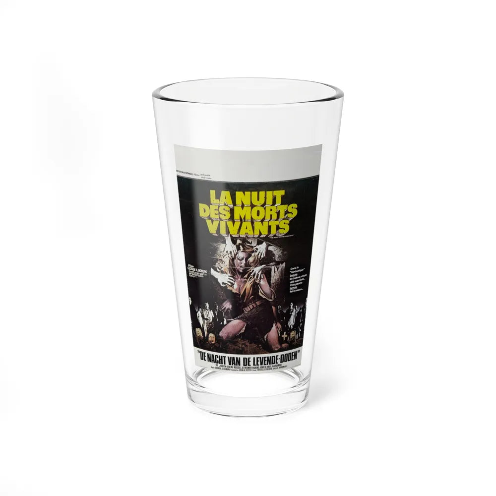 NIGHT OF THE LIVING DEAD (BELGIAN) 1968 Movie Poster - Pint Glass 16oz-16oz-Go Mug Yourself