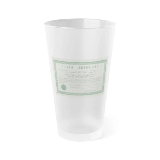 NIGHT OF THE LIVING DEAD + BLOOD AND BLACK LACE 1968 Movie Poster - Frosted Pint Glass 16oz 16oz Frosted - Go Mug Yourself
