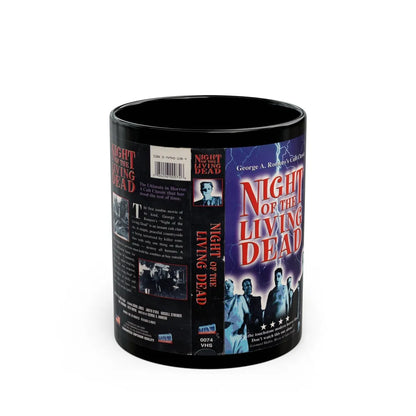 NIGHT OF THE LIVING DEAD CULT CLASSIC (VHS COVER) - Black Coffee Mug-11oz-Go Mug Yourself