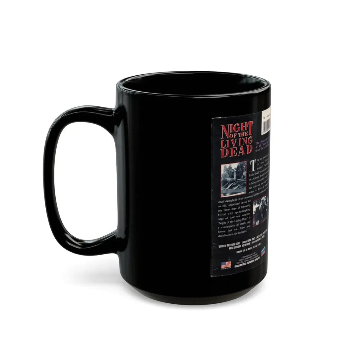 NIGHT OF THE LIVING DEAD CULT CLASSIC (VHS COVER) - Black Coffee Mug - Go Mug Yourself