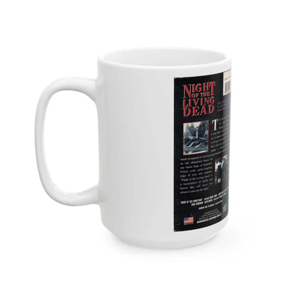 NIGHT OF THE LIVING DEAD CULT CLASSIC (VHS COVER) - White Coffee Mug-Go Mug Yourself