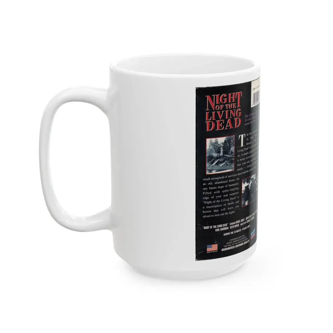 NIGHT OF THE LIVING DEAD CULT CLASSIC (VHS COVER) - White Coffee Mug - Go Mug Yourself