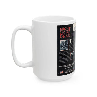 NIGHT OF THE LIVING DEAD CULT CLASSIC (VHS COVER) - White Coffee Mug - Go Mug Yourself