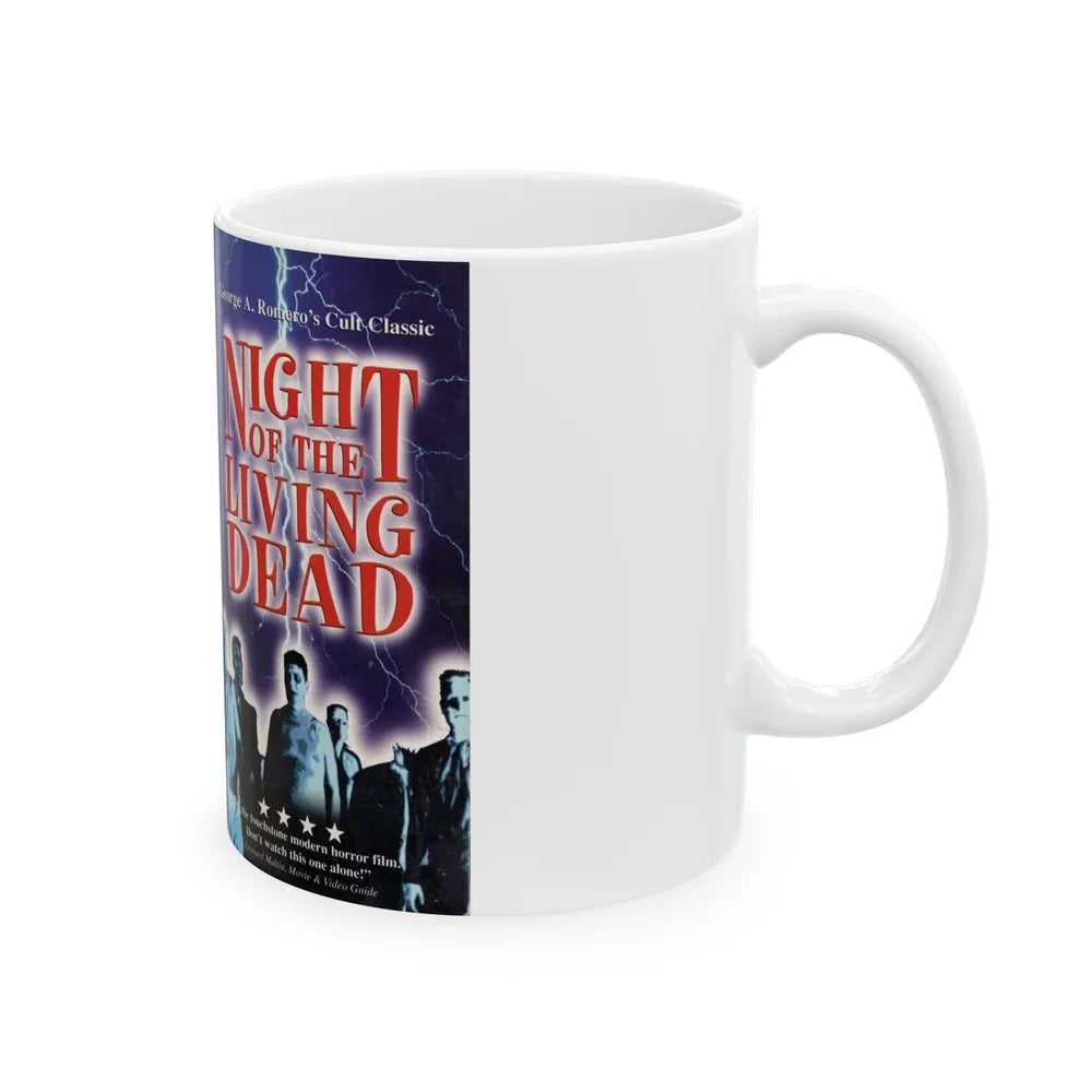 NIGHT OF THE LIVING DEAD CULT CLASSIC (VHS COVER) - White Coffee Mug-Go Mug Yourself