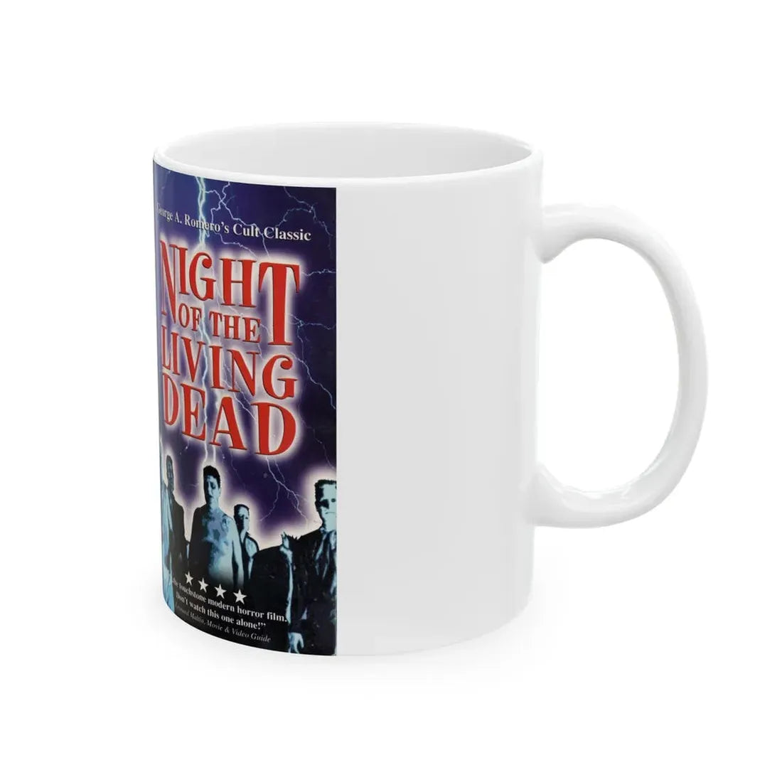 NIGHT OF THE LIVING DEAD CULT CLASSIC (VHS COVER) - White Coffee Mug - Go Mug Yourself