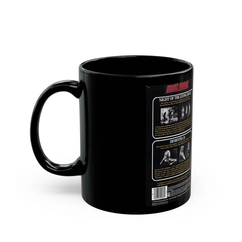 NIGHT OF THE LIVING DEAD DEMENTIA 13 DOUBLE FEATURE (VHS COVER) - Black Coffee Mug-Go Mug Yourself