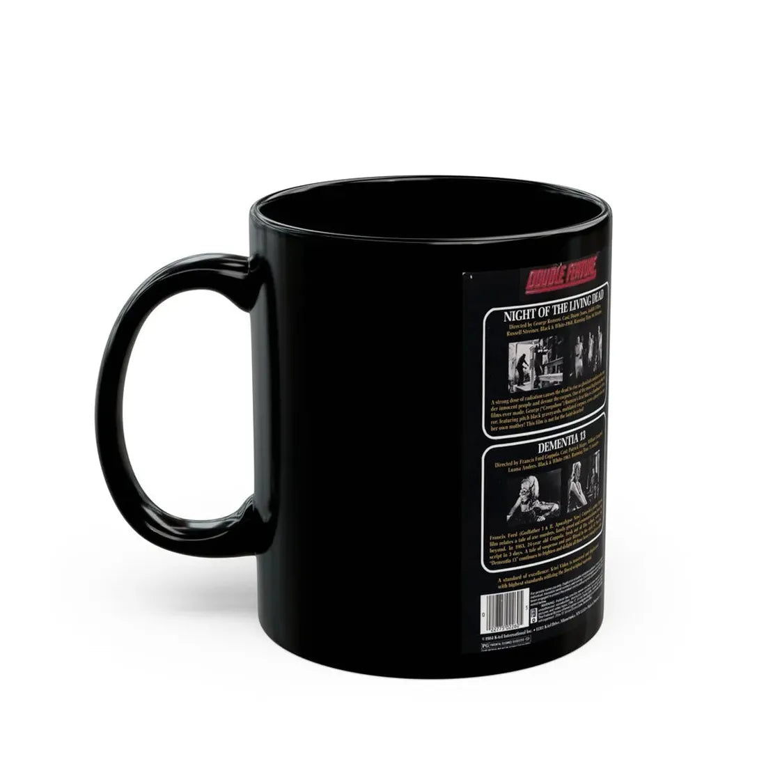 NIGHT OF THE LIVING DEAD DEMENTIA 13 DOUBLE FEATURE (VHS COVER) - Black Coffee Mug - Go Mug Yourself