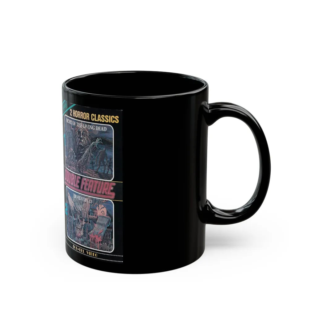 NIGHT OF THE LIVING DEAD DEMENTIA 13 DOUBLE FEATURE (VHS COVER) - Black Coffee Mug-Go Mug Yourself