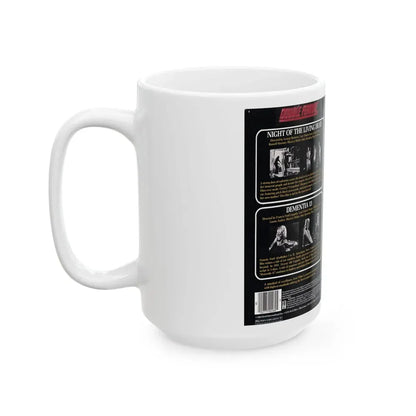 NIGHT OF THE LIVING DEAD DEMENTIA 13 DOUBLE FEATURE (VHS COVER) - White Coffee Mug - Go Mug Yourself