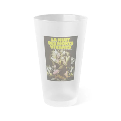 NIGHT OF THE LIVING DEAD (FRENCH) 1968 Movie Poster - Frosted Pint Glass 16oz-16oz-Frosted-Go Mug Yourself