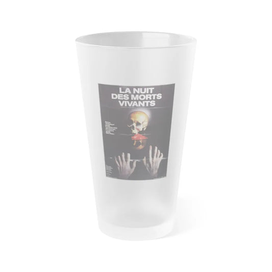 NIGHT OF THE LIVING DEAD (FRENCH) 2 1968 Movie Poster - Frosted Pint Glass 16oz-16oz-Frosted-Go Mug Yourself