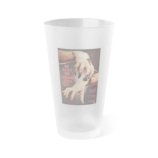 NIGHT OF THE LIVING DEAD (GERMAN) 1968 Movie Poster - Frosted Pint Glass 16oz 16oz Frosted - Go Mug Yourself
