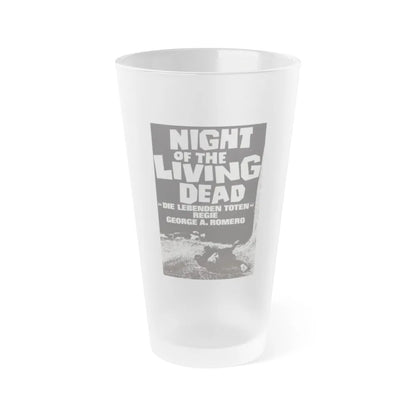 NIGHT OF THE LIVING DEAD (GERMAN) 3 1968 Movie Poster - Frosted Pint Glass 16oz-16oz-Frosted-Go Mug Yourself