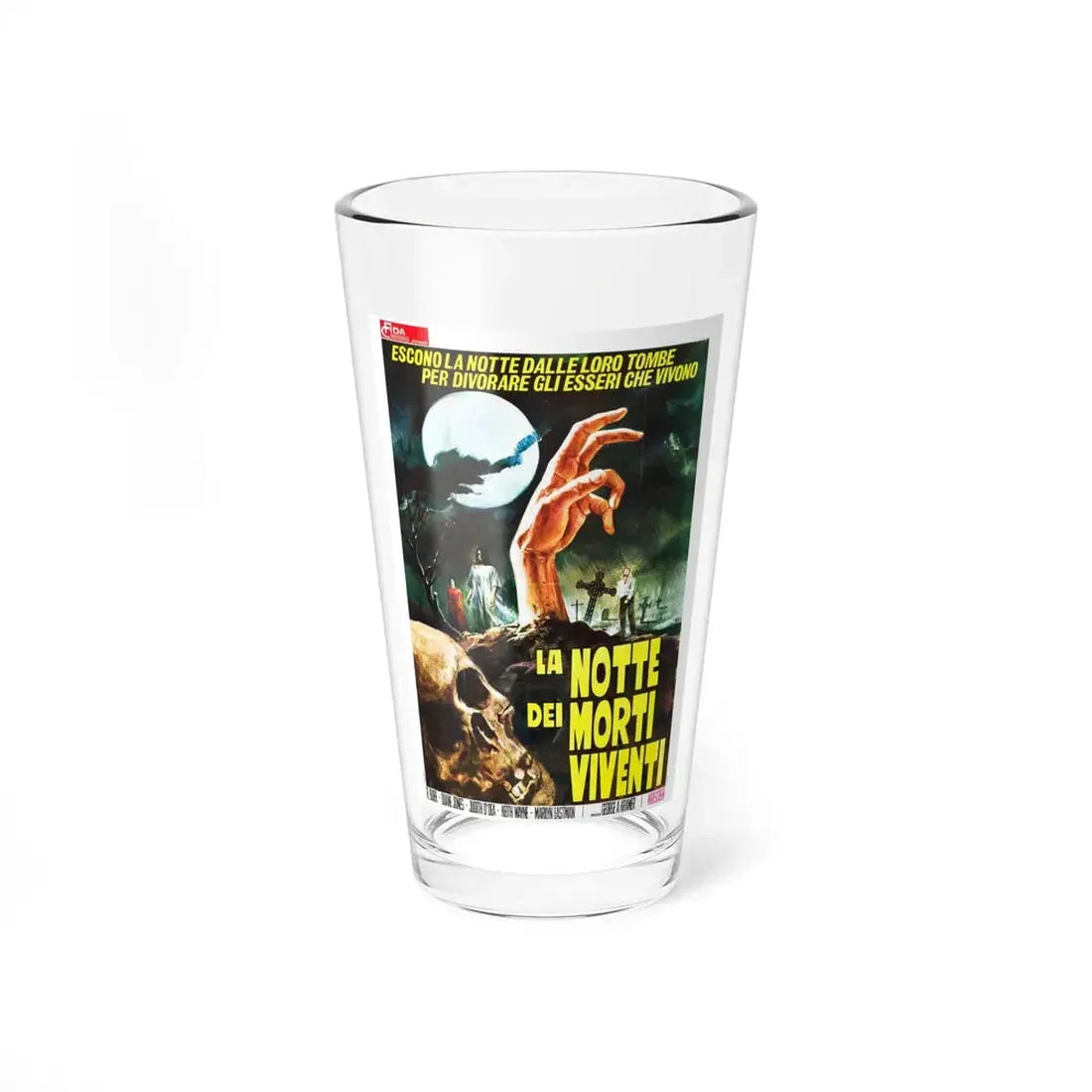NIGHT OF THE LIVING DEAD (ITALIAN) 1968 Movie Poster - Pint Glass 16oz - Go Mug Yourself