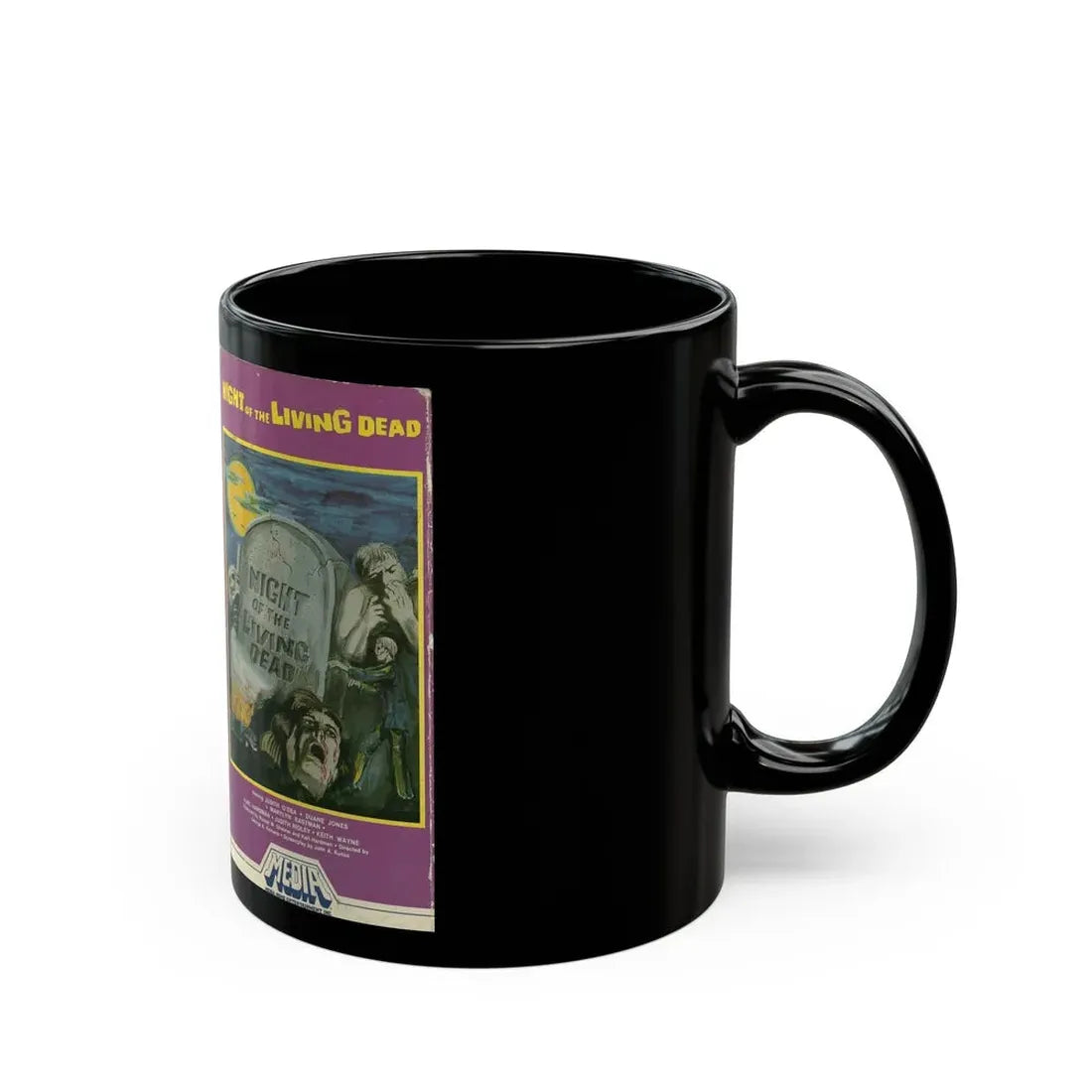 NIGHT OF THE LIVING DEAD MEDIA (VHS COVER) - Black Coffee Mug - Go Mug Yourself