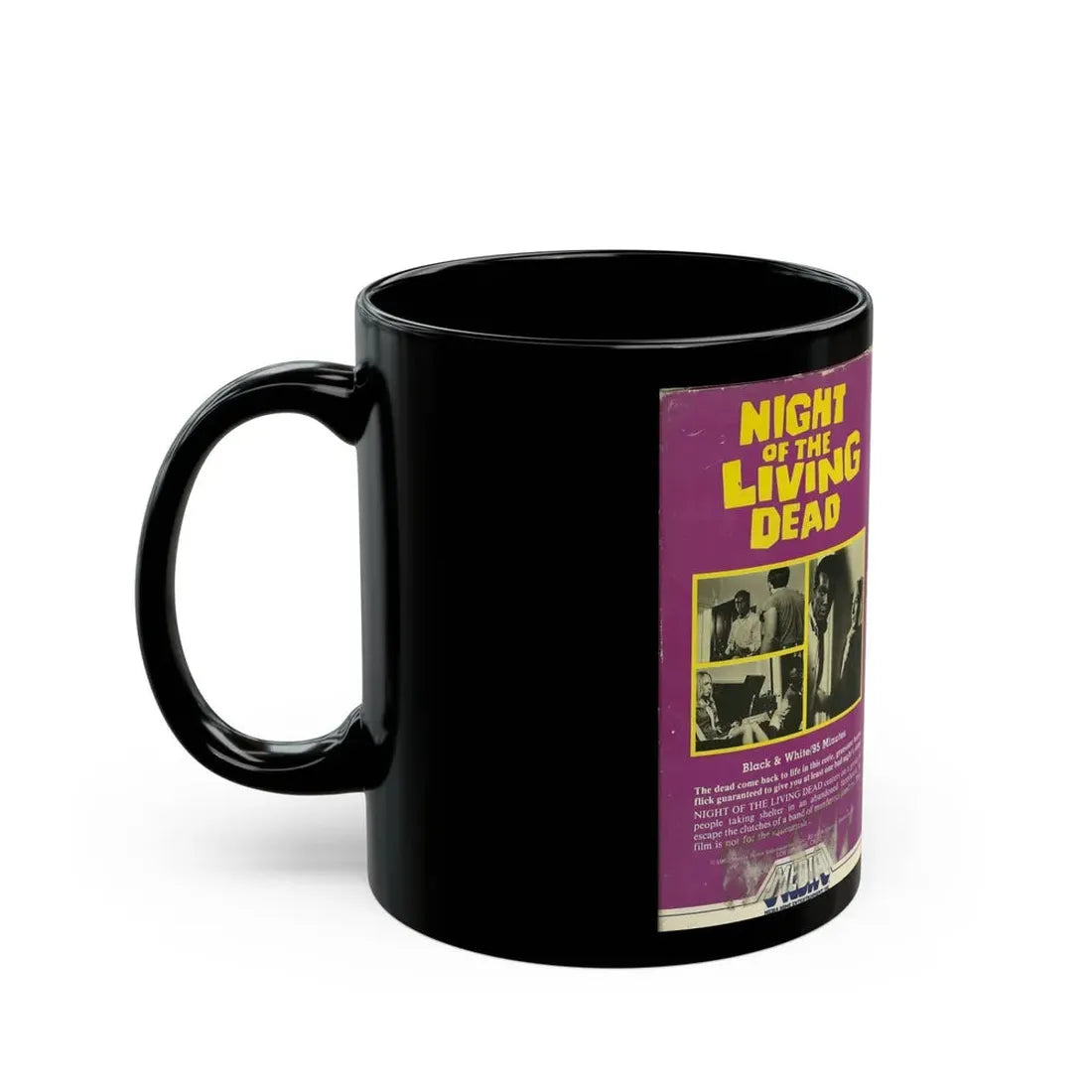 NIGHT OF THE LIVING DEAD MEDIA (VHS COVER) - Black Coffee Mug - Go Mug Yourself