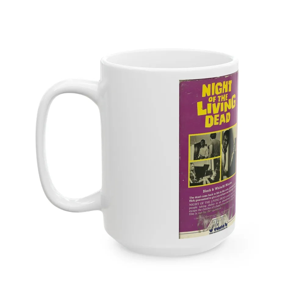 NIGHT OF THE LIVING DEAD MEDIA (VHS COVER) - White Coffee Mug-Go Mug Yourself