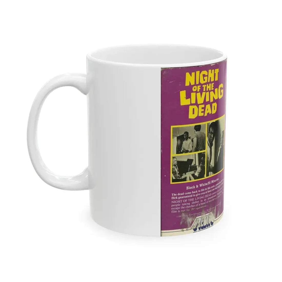 NIGHT OF THE LIVING DEAD MEDIA (VHS COVER) - White Coffee Mug - Go Mug Yourself
