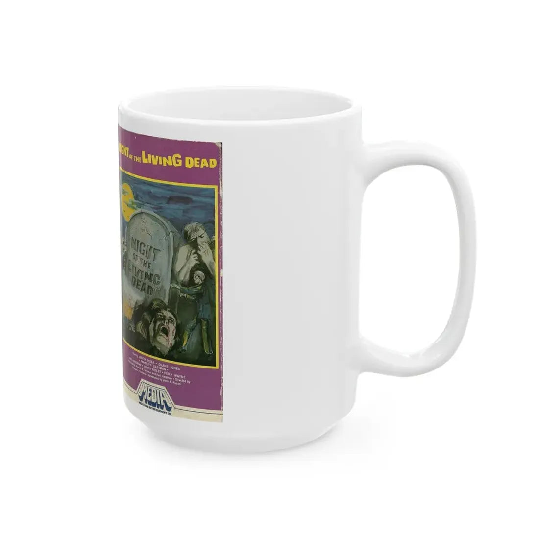 NIGHT OF THE LIVING DEAD MEDIA (VHS COVER) - White Coffee Mug - Go Mug Yourself