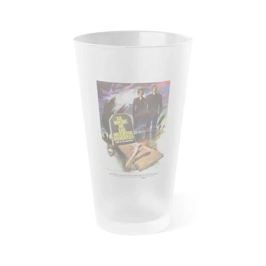 NIGHT OF THE LIVING DEAD (SPANISH) 1968 Movie Poster - Frosted Pint Glass 16oz 16oz Frosted - Go Mug Yourself