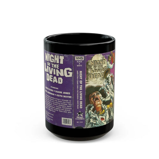 NIGHT OF THE LIVING DEAD STAR CLASSICS (VHS COVER) - Black Coffee Mug-15oz-Go Mug Yourself