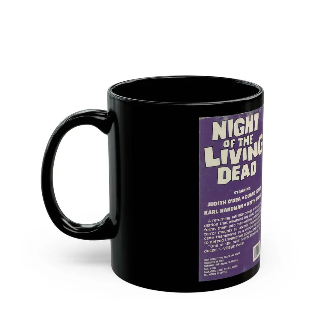 NIGHT OF THE LIVING DEAD STAR CLASSICS (VHS COVER) - Black Coffee Mug - Go Mug Yourself