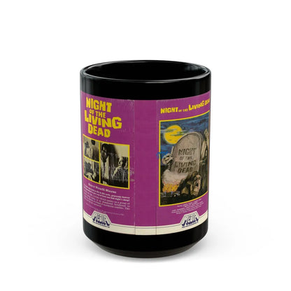 NIGHT OF THE LIVING DEAD (VHS COVER) - Black Coffee Mug-15oz-Go Mug Yourself