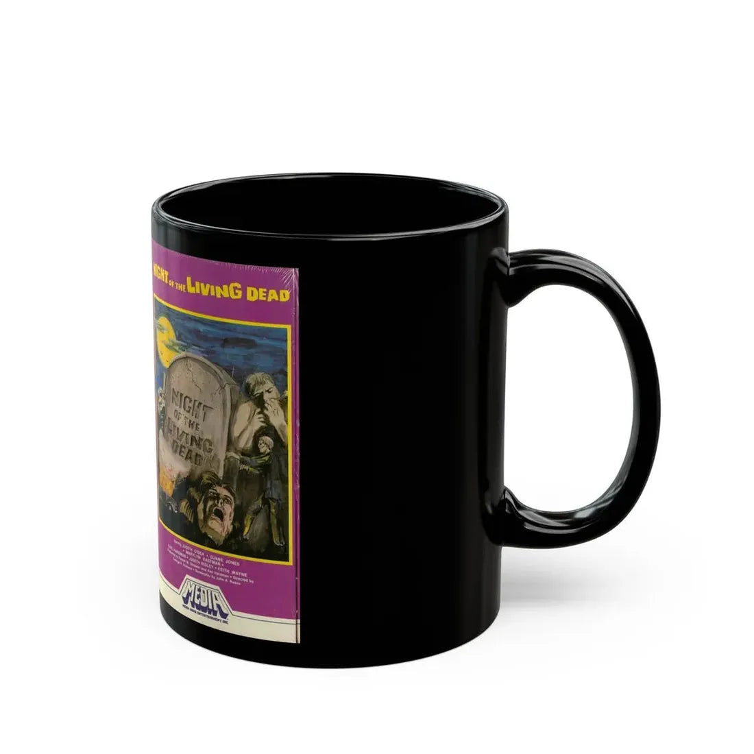 NIGHT OF THE LIVING DEAD (VHS COVER) - Black Coffee Mug - Go Mug Yourself