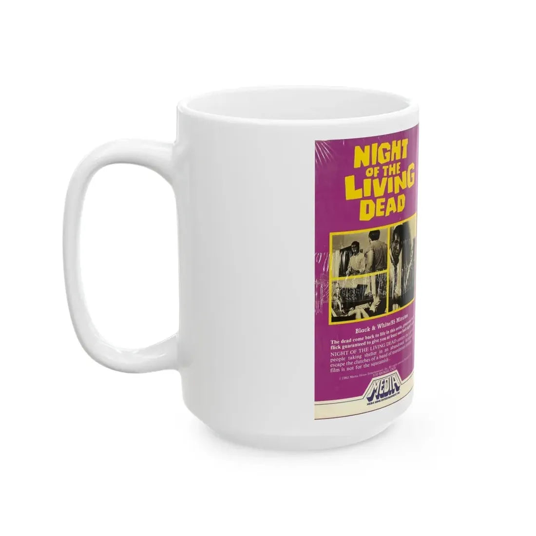 NIGHT OF THE LIVING DEAD (VHS COVER) - White Coffee Mug - Go Mug Yourself