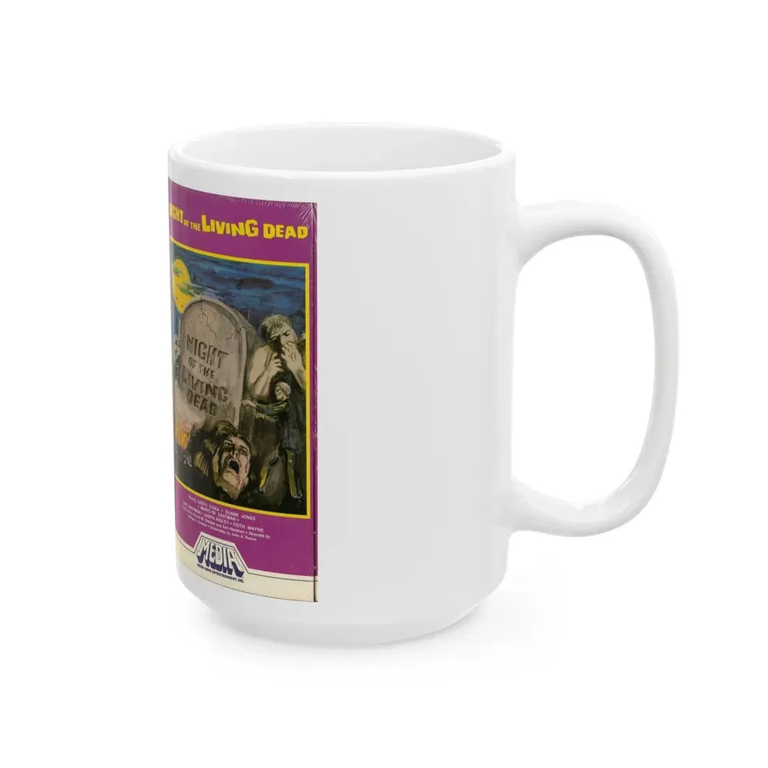 NIGHT OF THE LIVING DEAD (VHS COVER) - White Coffee Mug - Go Mug Yourself