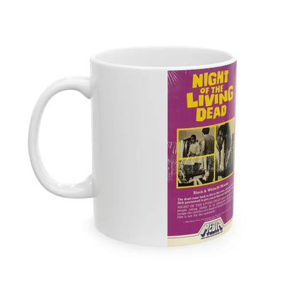 NIGHT OF THE LIVING DEAD (VHS COVER) - White Coffee Mug - Go Mug Yourself