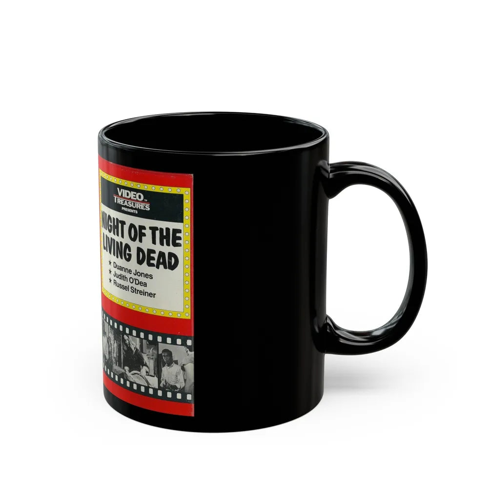 NIGHT OF THE LIVING DEAD VIDEO TREASURES (VHS COVER) - Black Coffee Mug-Go Mug Yourself