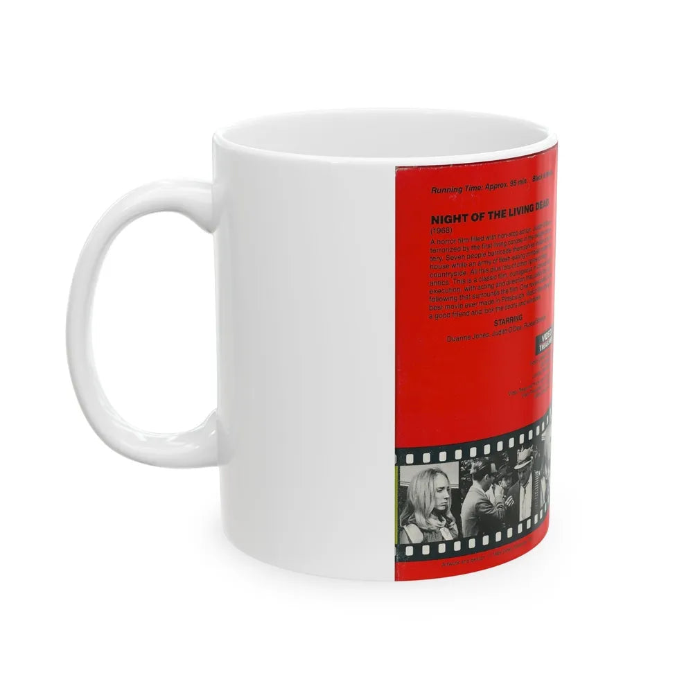 NIGHT OF THE LIVING DEAD VIDEO TREASURES (VHS COVER) - White Coffee Mug-Go Mug Yourself