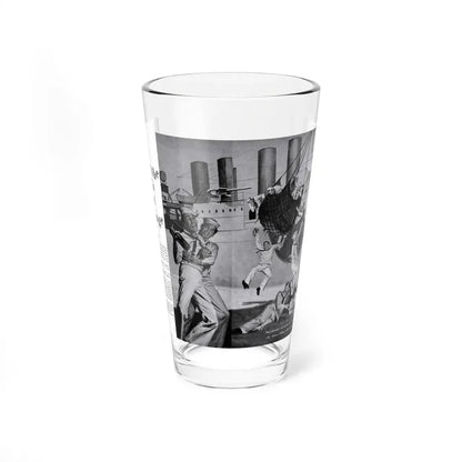Night of the Navy's Biggest Binge, Bluebook for Men, October 1960 (Magazine Illustration) Pint Glass 16oz 16oz - Go Mug Yourself