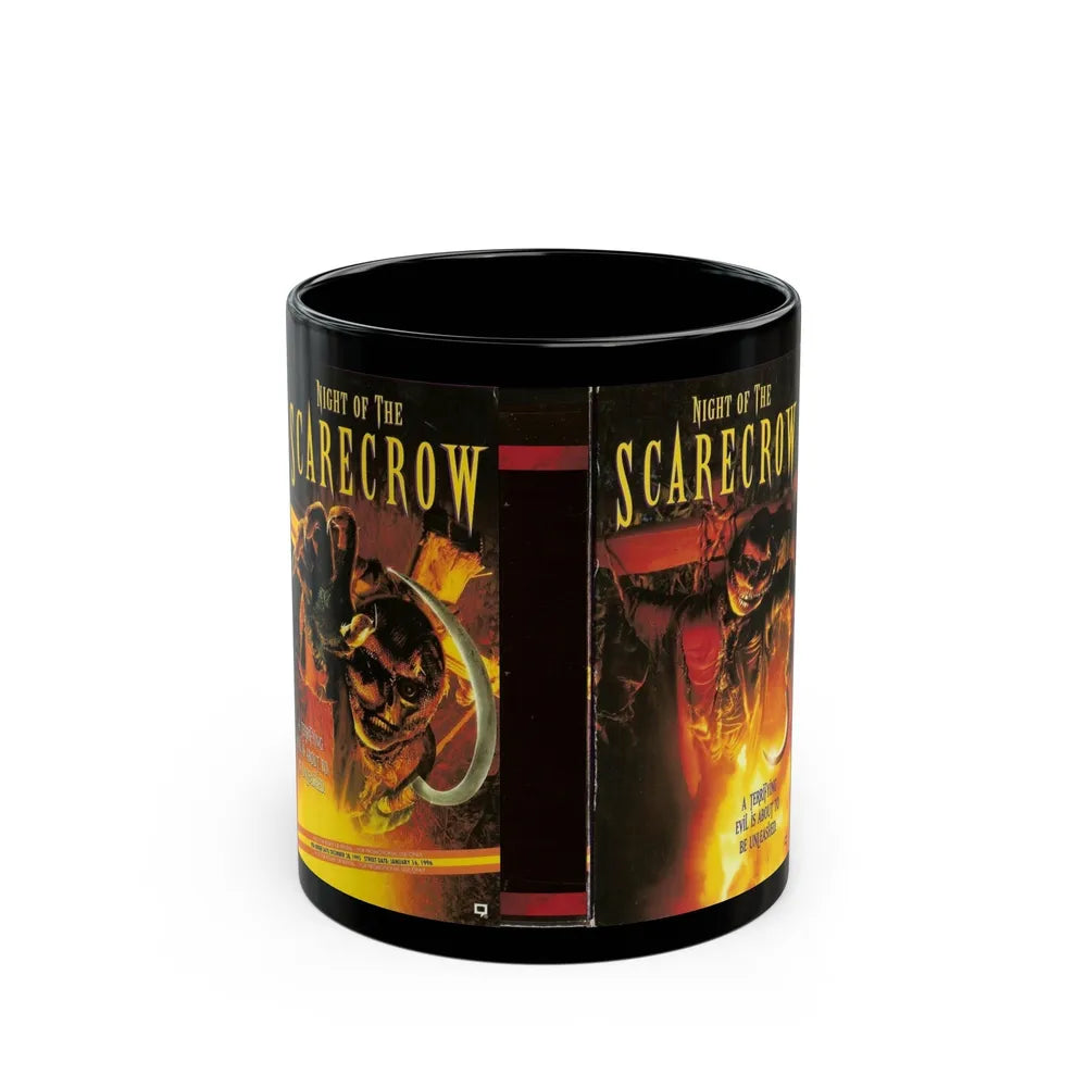 NIGHT OF THE SCARECROW (VHS COVER) - Black Coffee Mug-11oz-Go Mug Yourself