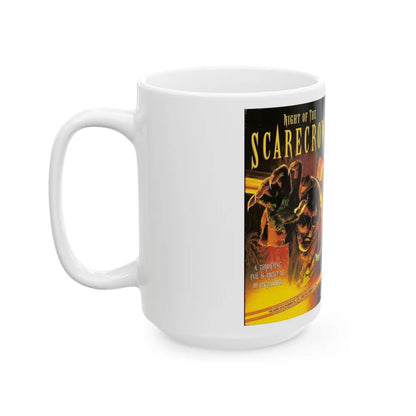 NIGHT OF THE SCARECROW (VHS COVER) - White Coffee Mug-Go Mug Yourself