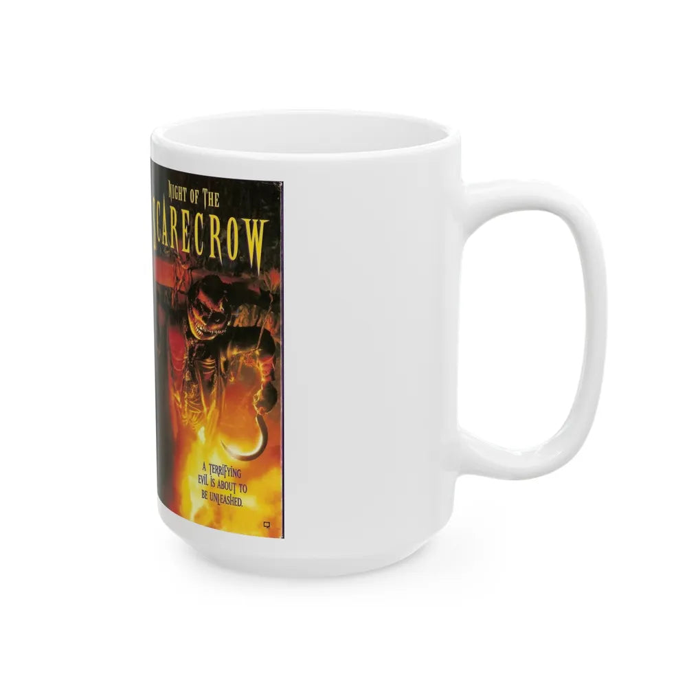 NIGHT OF THE SCARECROW (VHS COVER) - White Coffee Mug-Go Mug Yourself