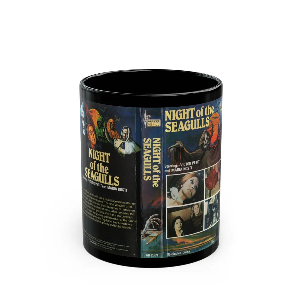 NIGHT OF THE SEAGULLS (VHS COVER) - Black Coffee Mug-11oz-Go Mug Yourself