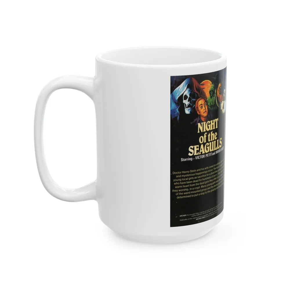 NIGHT OF THE SEAGULLS (VHS COVER) - White Coffee Mug-Go Mug Yourself