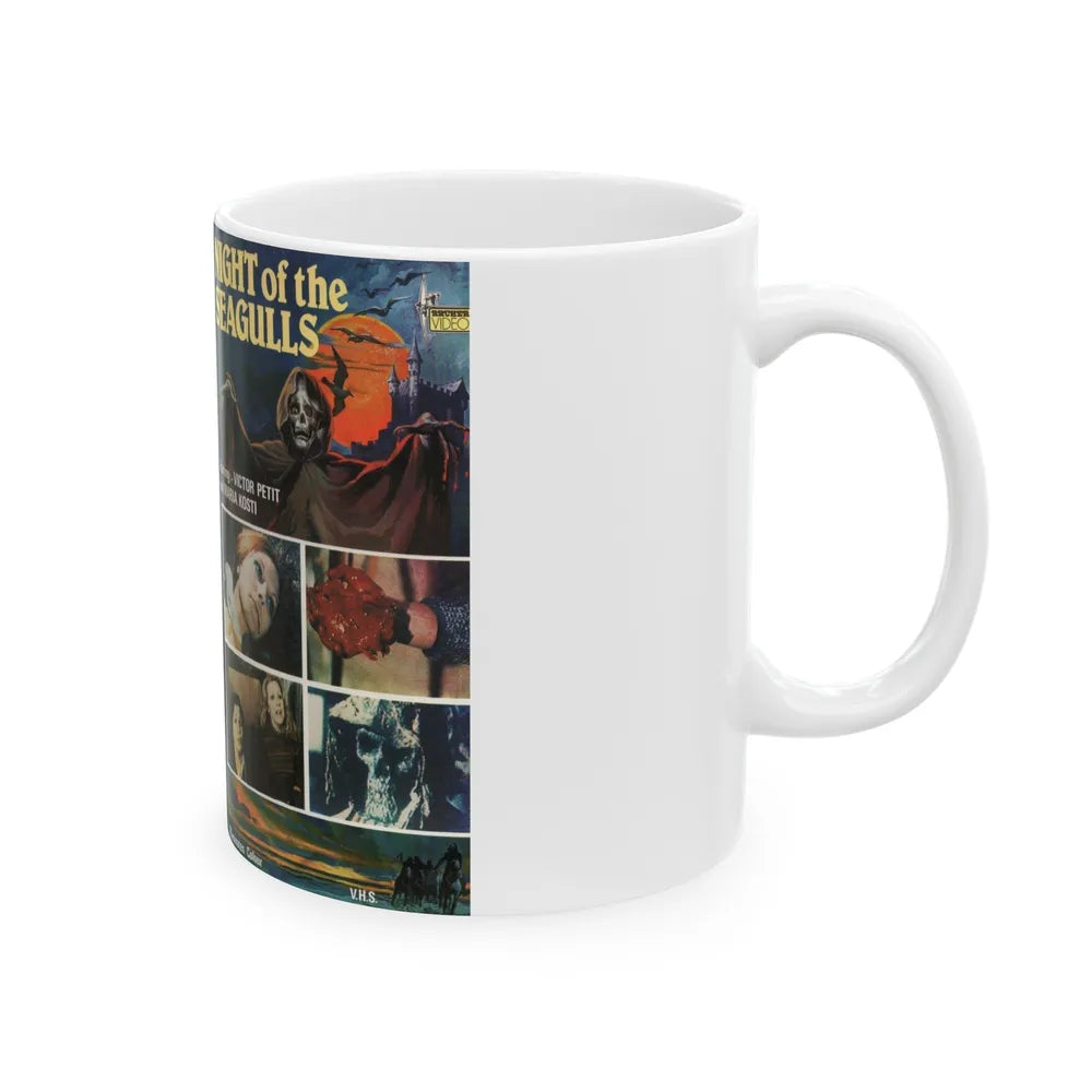 NIGHT OF THE SEAGULLS (VHS COVER) - White Coffee Mug-Go Mug Yourself