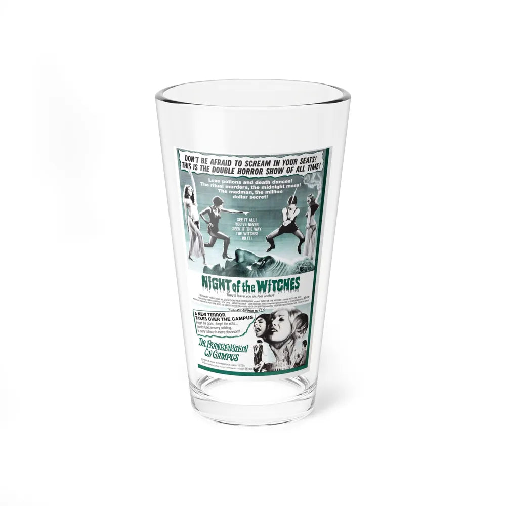 NIGHT OF THE WITCHES + DR FRANKENSTEIN ON CAMPUS 1970 Movie Poster - Pint Glass 16oz-16oz-Go Mug Yourself